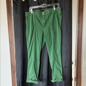 Green Women's Cropped Pants